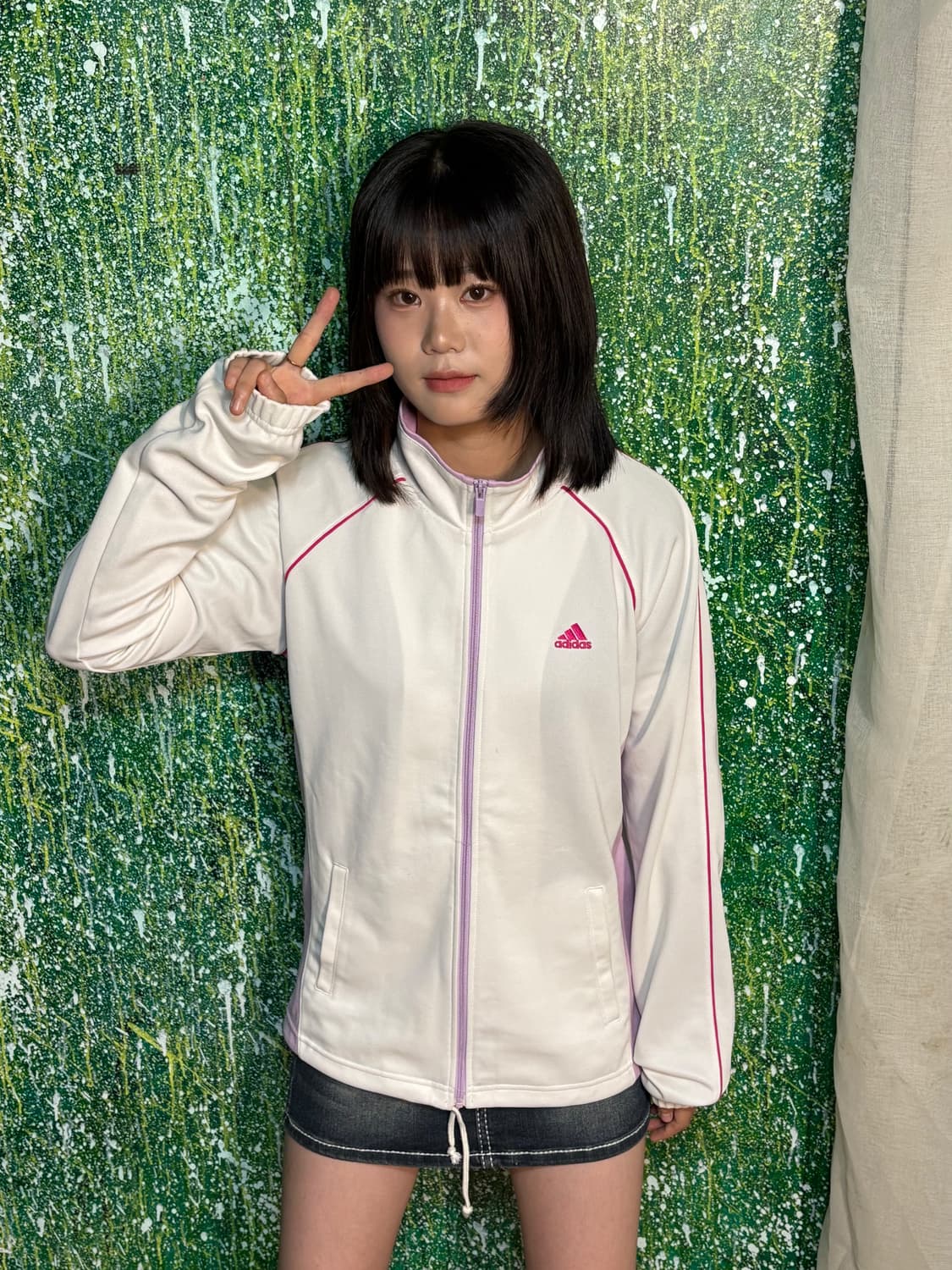 아디다스 대장급 화이트 핑크 져지 M 상품이미지2