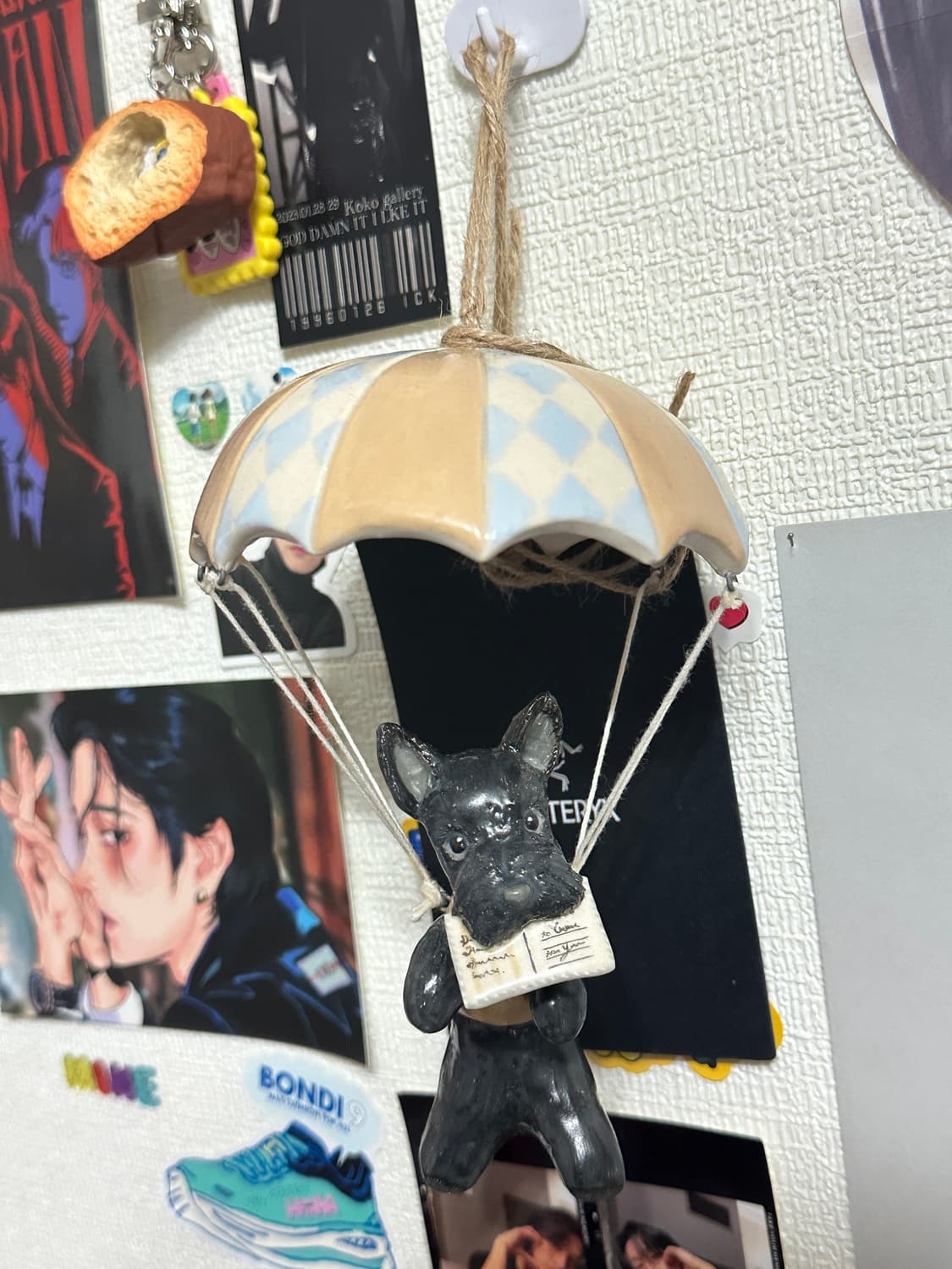 도자기 강아지 낙하산 모빌 오브제 상품이미지2