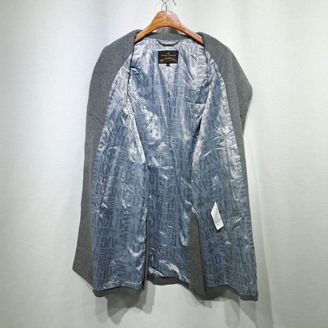 CN898 M 비비안웨스트우드 Anglomania 그레이 울 롱 코트 상품이미지5