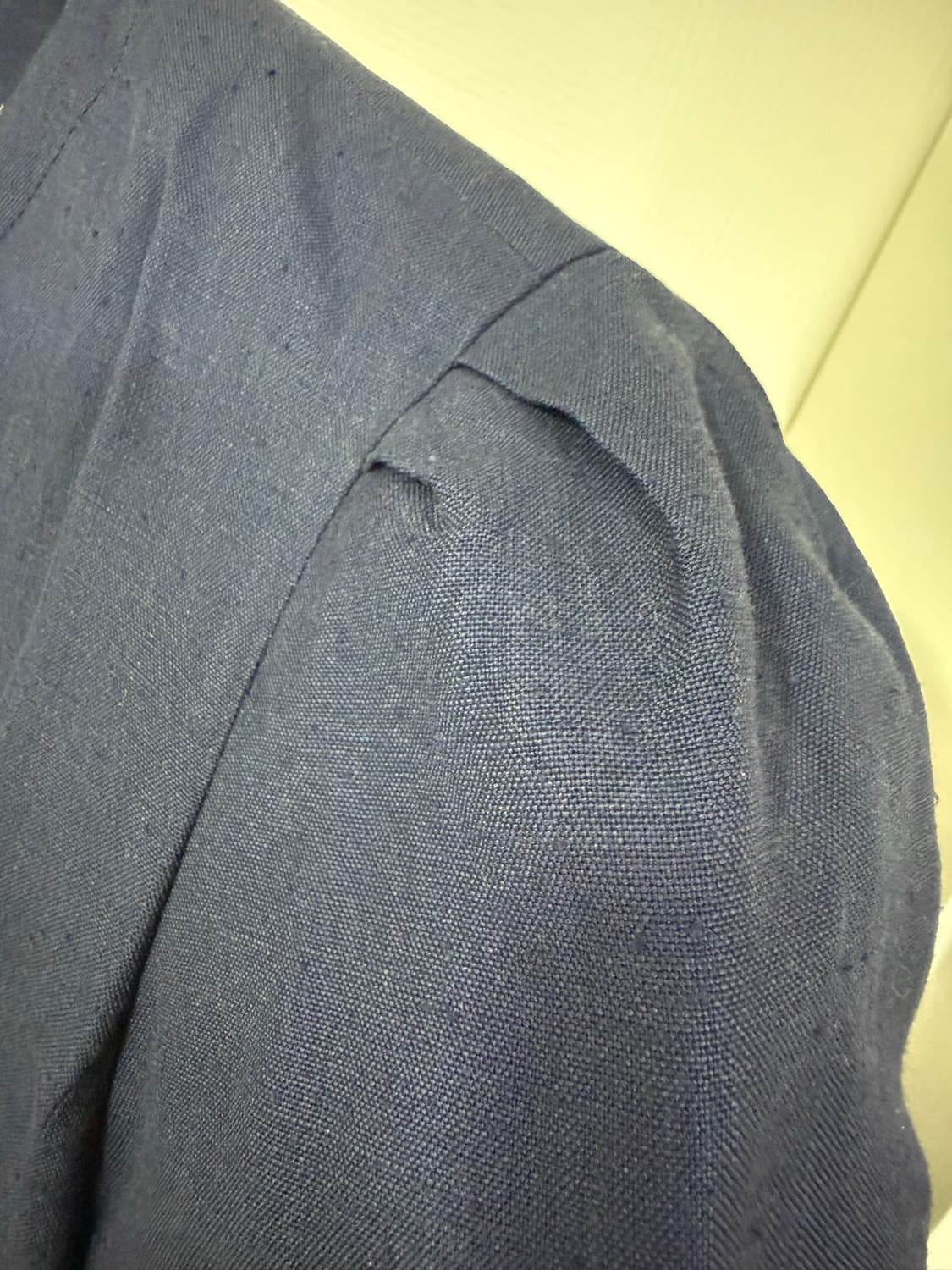 네이비 린넨 반팔 자켓 상품이미지6