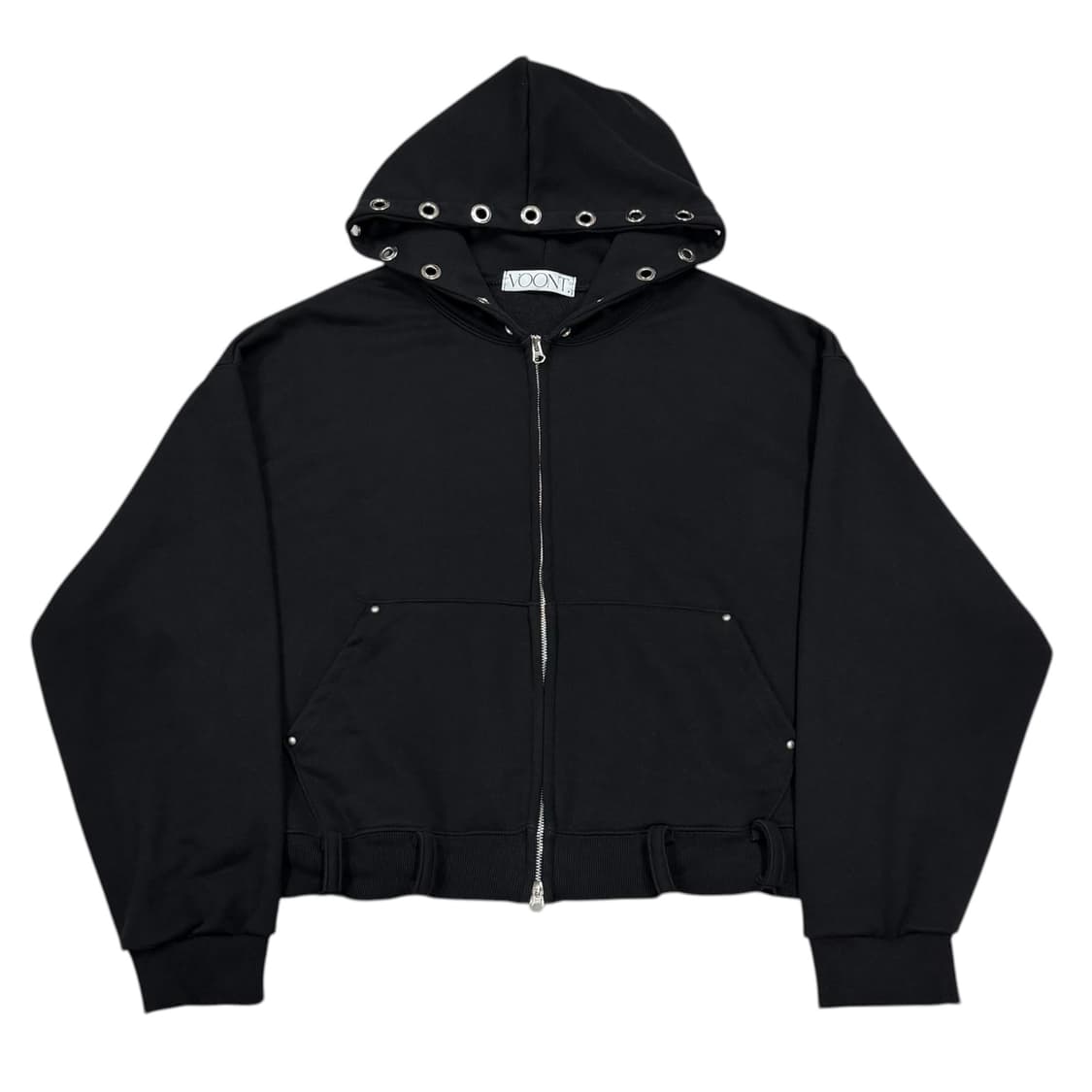 VOONT 분트 아일렛 후드집업 블랙 상품이미지1