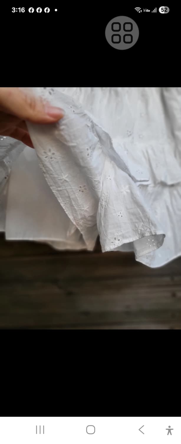 세일plac화이트 펀칭 레이스 프릴스커트팬츠 free 상품이미지4