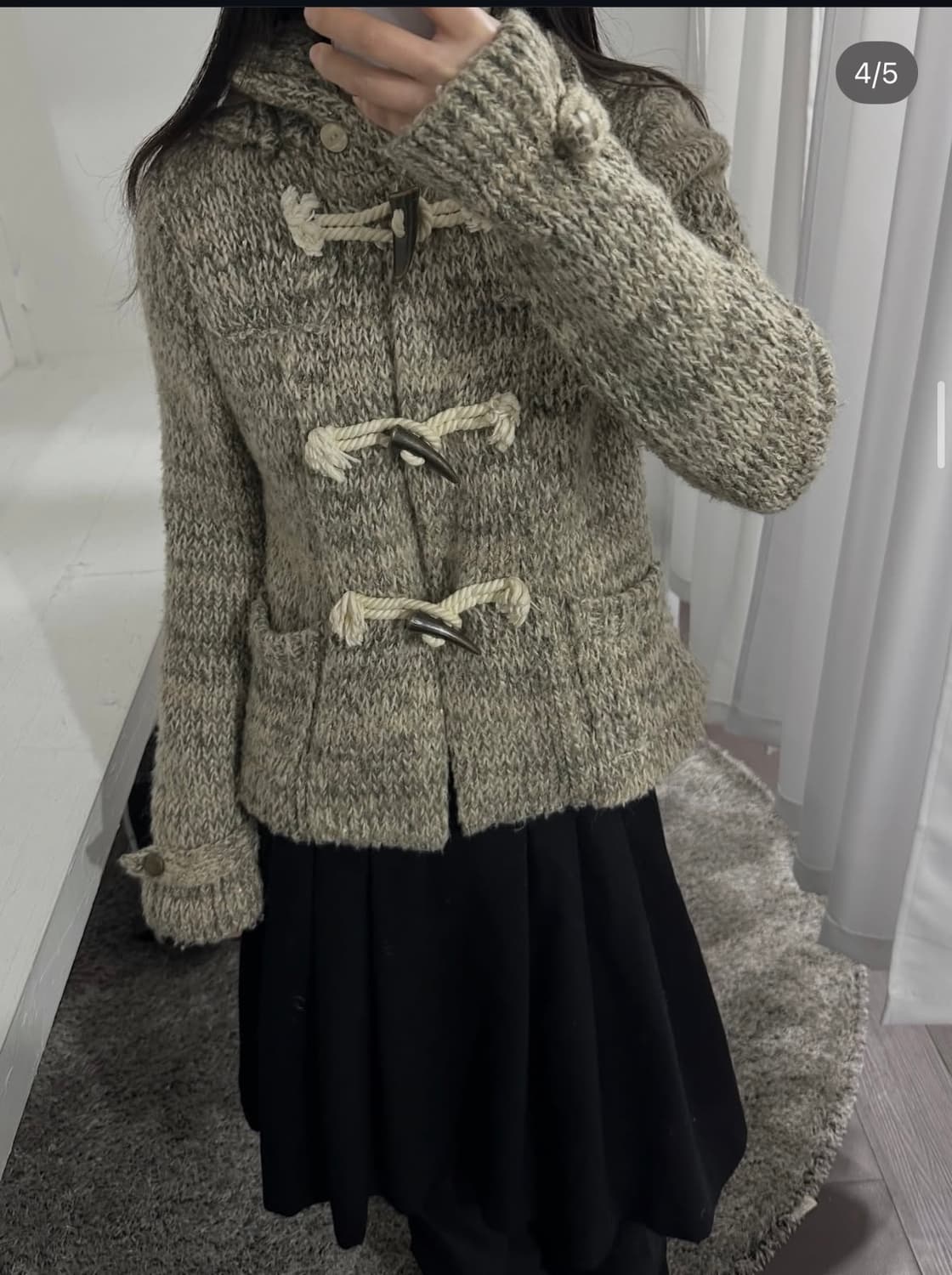 indivi knit duffle jacket 상품이미지2