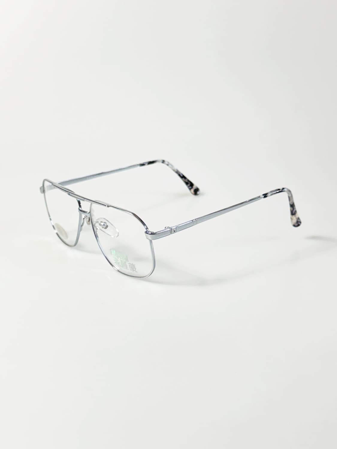 90s PARIM 실버 메탈 보잉 스퀘어 프레임 빈티지 안경 상품이미지3
