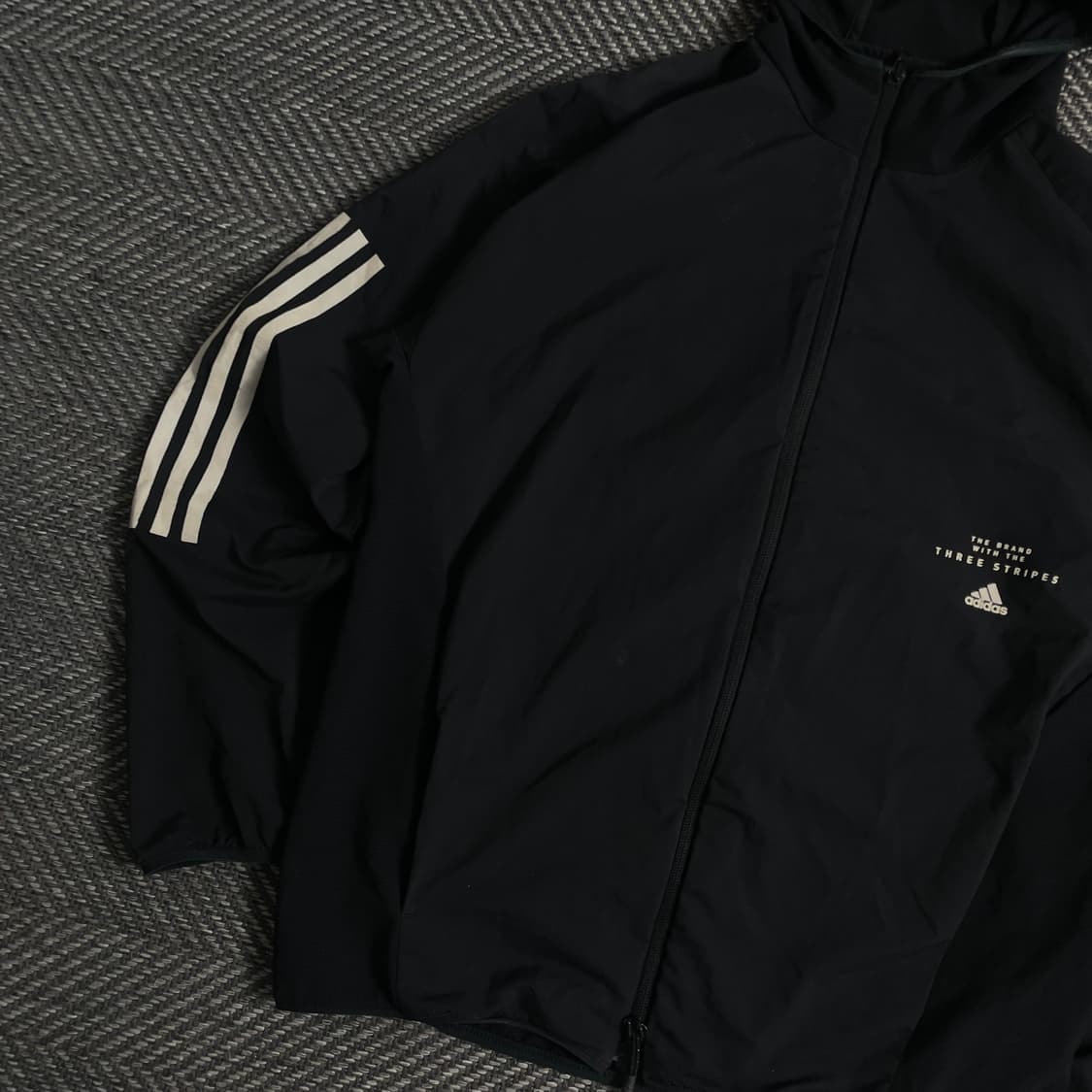 아디다스 블랙 박시핏 우븐 트랙 바람막이 자켓o 3507 상품이미지3
