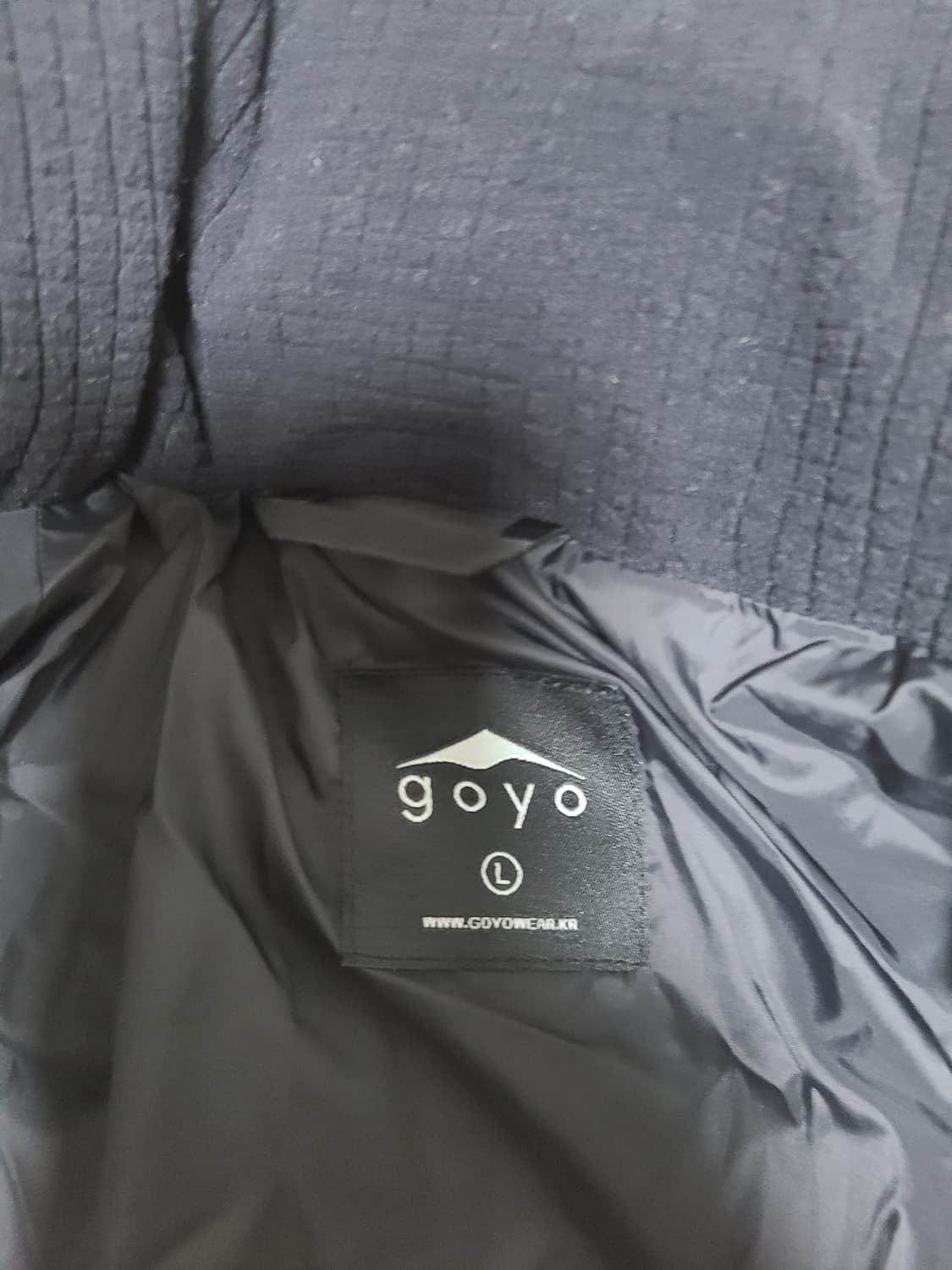 고요웨어 스너글 구스다운 패딩 공용 L 블랙  상품이미지5