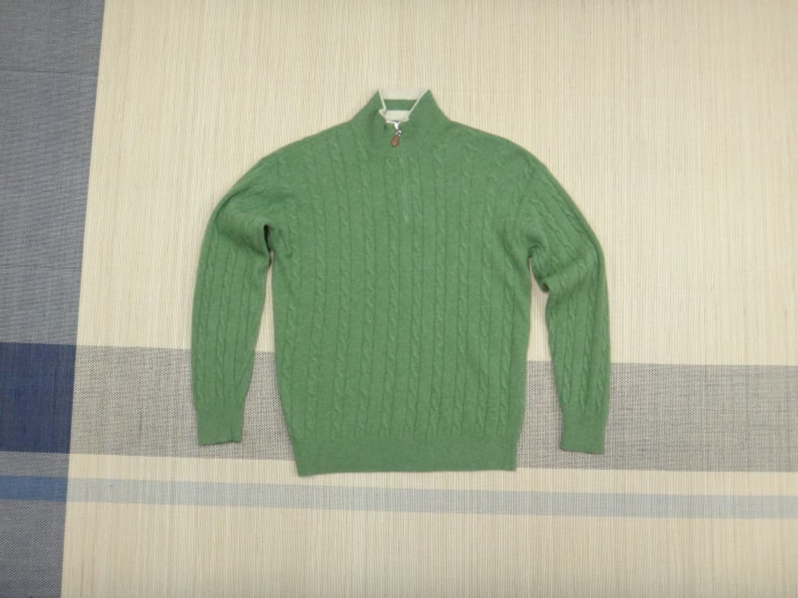 (L) BELVEDERE 이태리 울 반집업 터틀넥 니트 상품이미지1