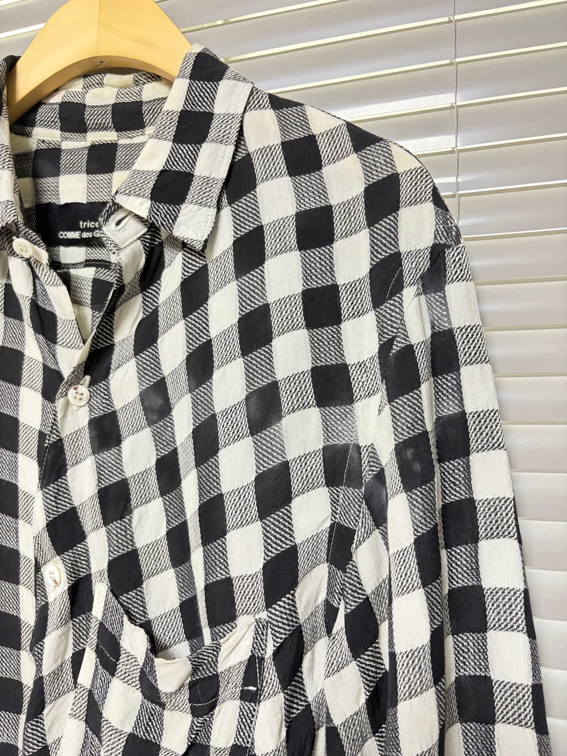 Tricot Comme des garcons check shirt 상품이미지3
