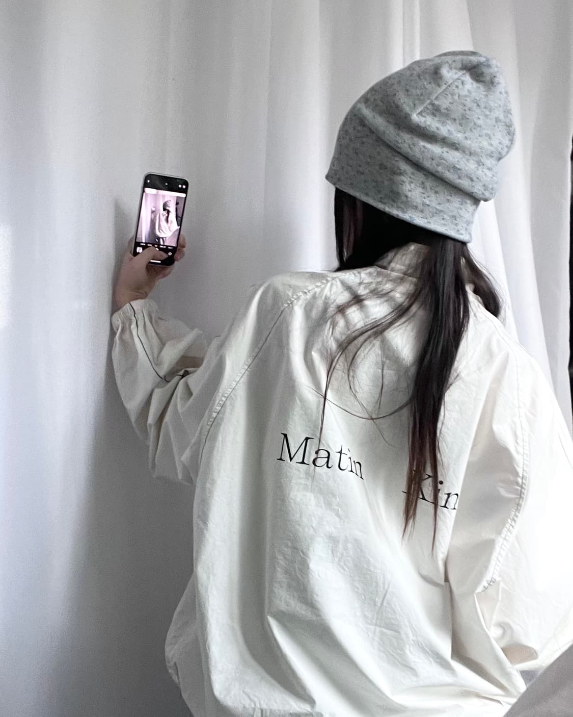 Matin Kim 마뗑킴 아이보리컬러 코팅 집업 상품이미지10