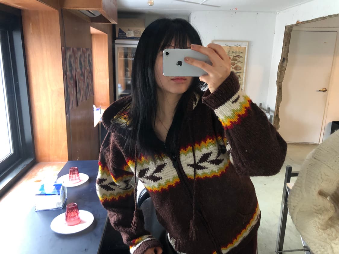 꽈배기니트집업 케이블니트집업 상품이미지9