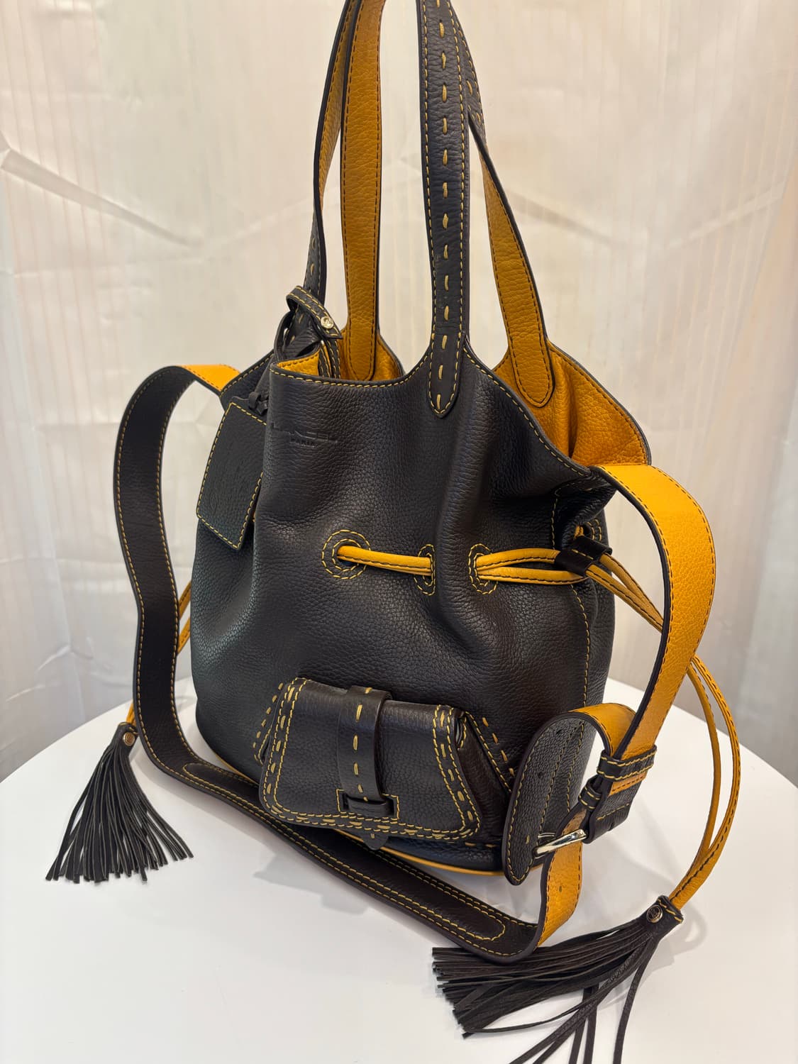 정품 란셀 복조리 숄더 크로스백     상품이미지4