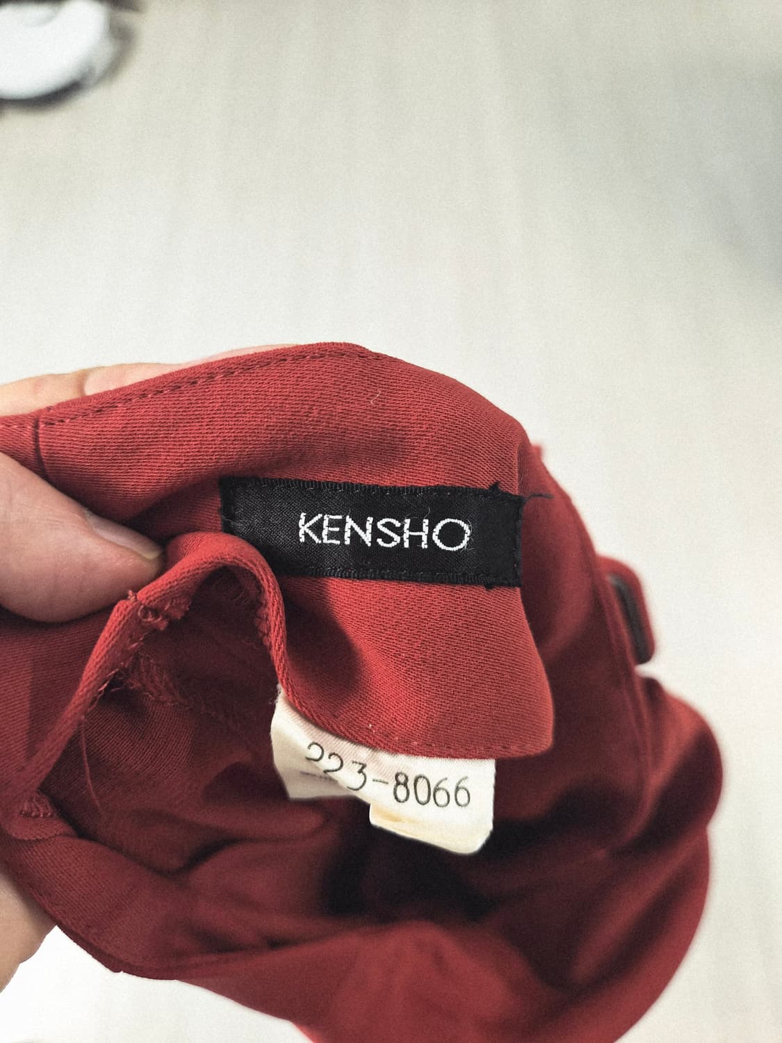 벨티드 랩 스타일 슬랙스 (딥레드) 상품이미지5