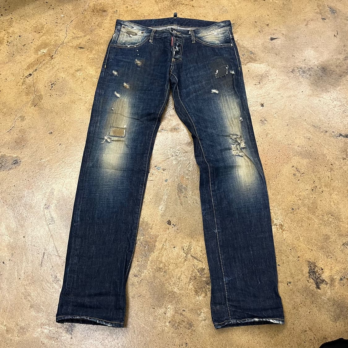 [정품/46] 디스퀘어드 데님 청바지 데미지 워싱진 b17 상품이미지2