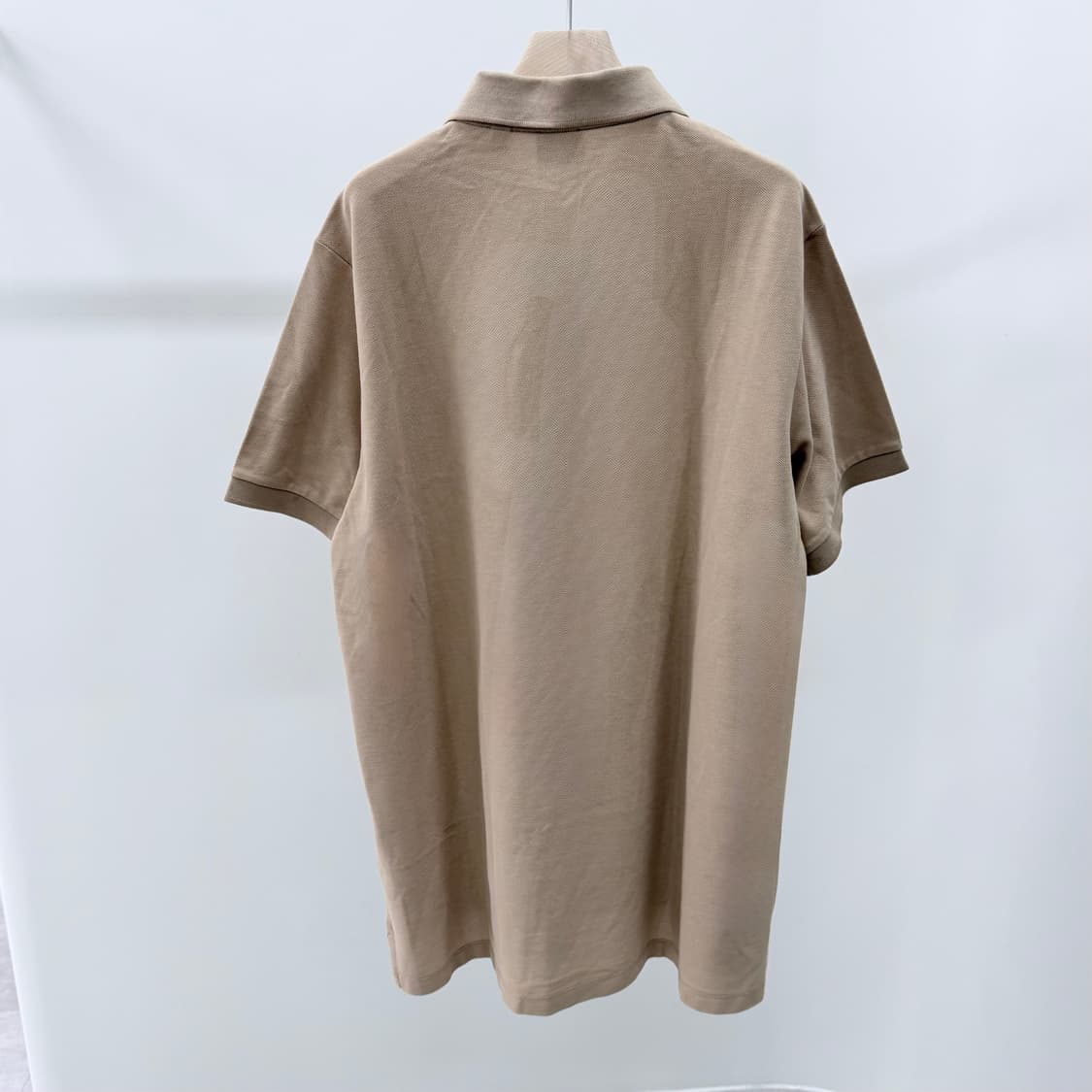 [S급/XL] 버버리 EKD 코튼 피케 반팔 카라티 베이지 상품이미지5