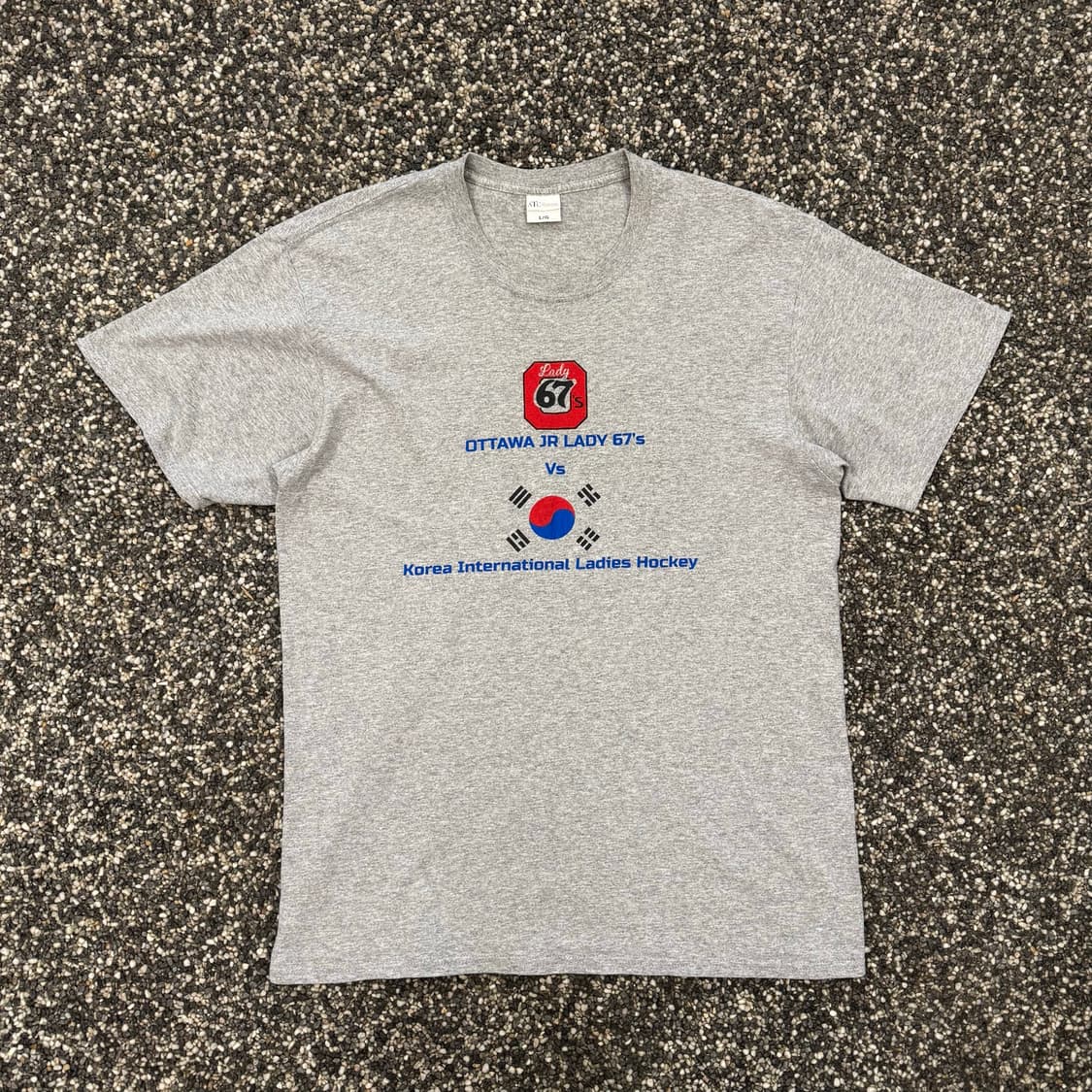 한국 vs 캐나다 하키 경기 빈티지 티셔츠 (L)  상품이미지1