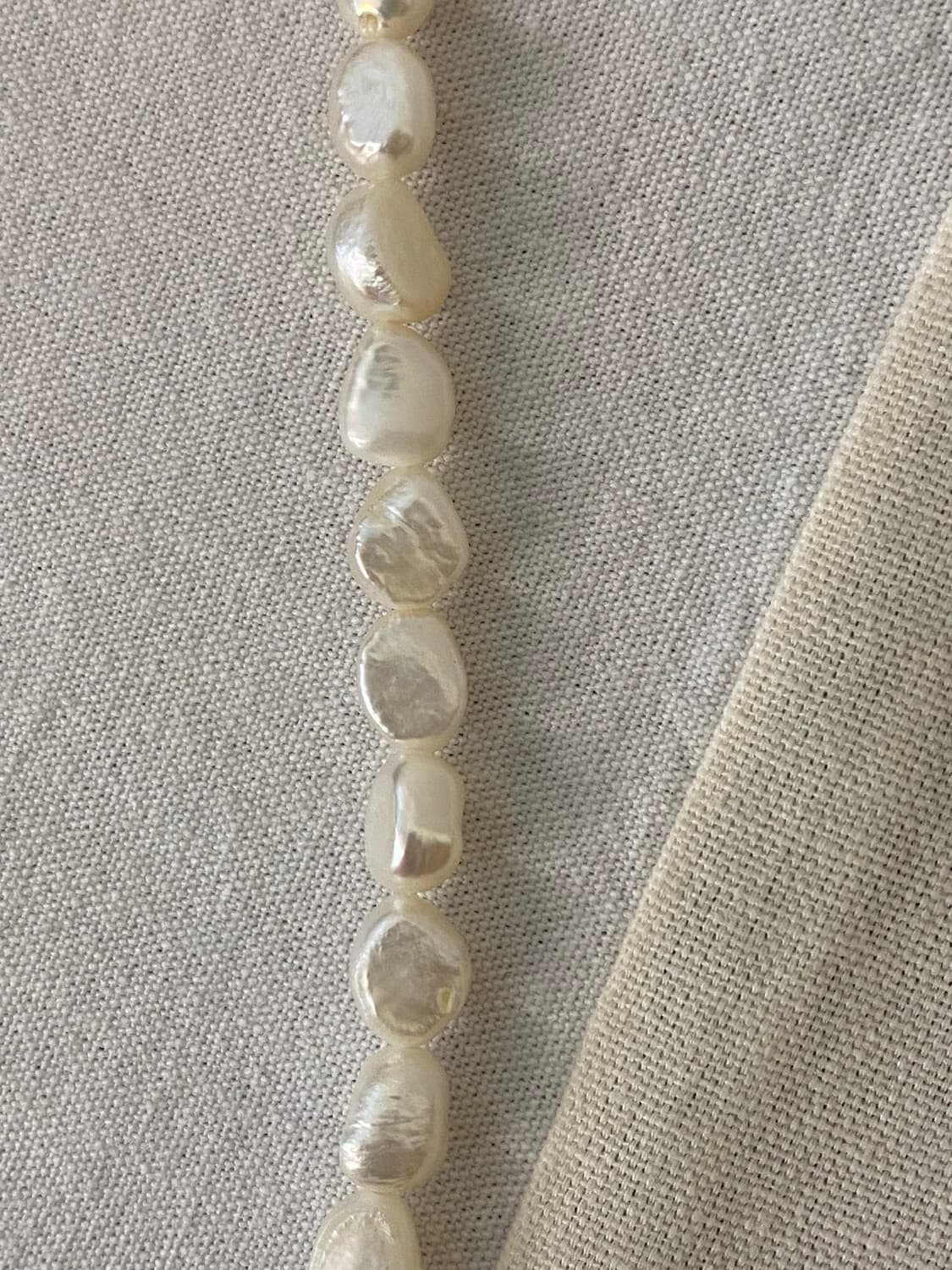 담수진주&옥 목걸이(silver) 상품이미지5