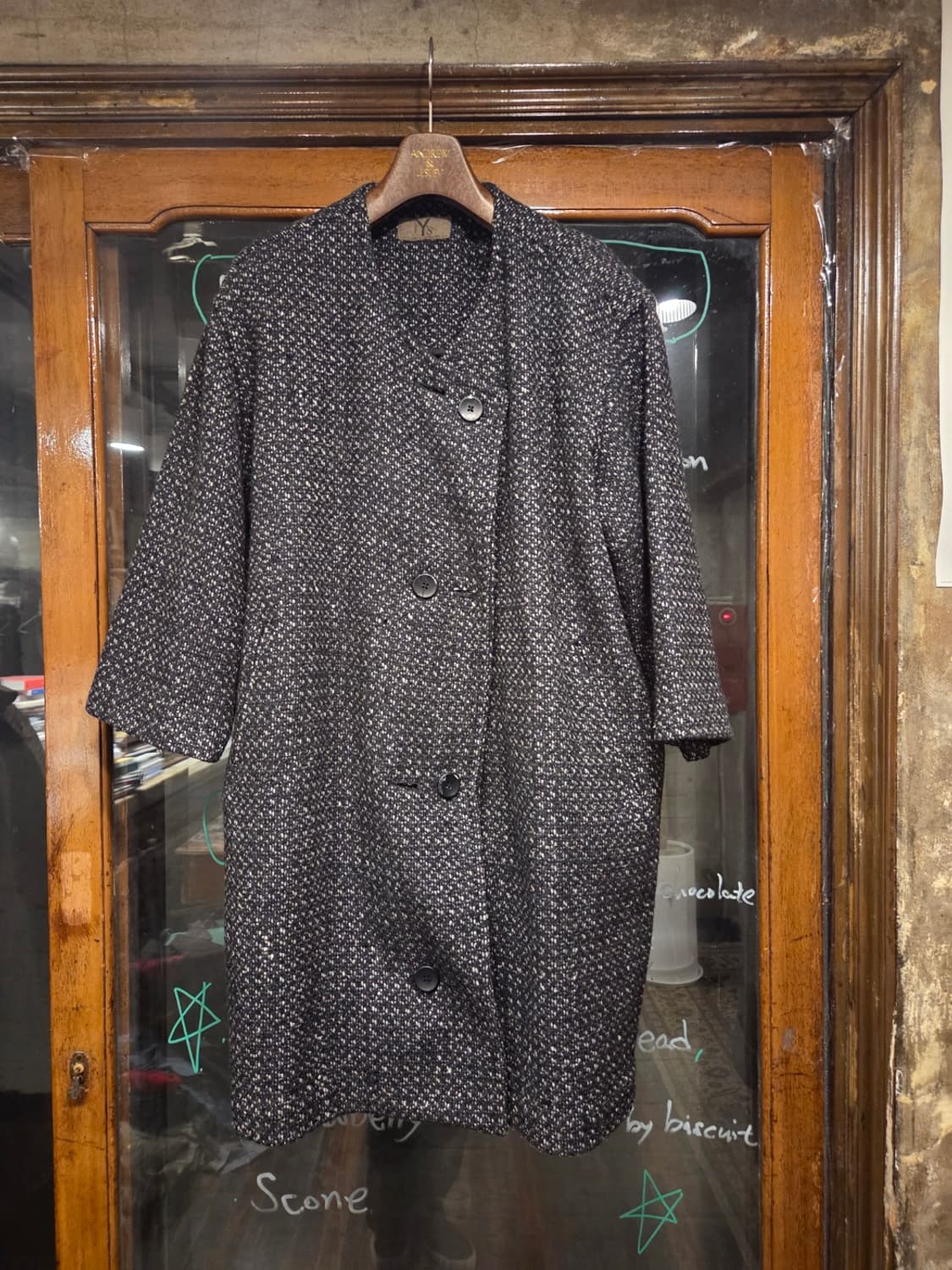 요지 야마모토 트위드코트 상품이미지1