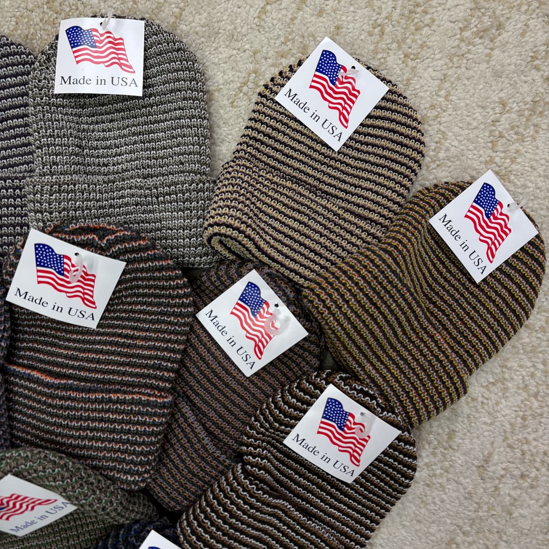 MADE U.S.A 니트 트위드 믹스 비니 모자 상품이미지5