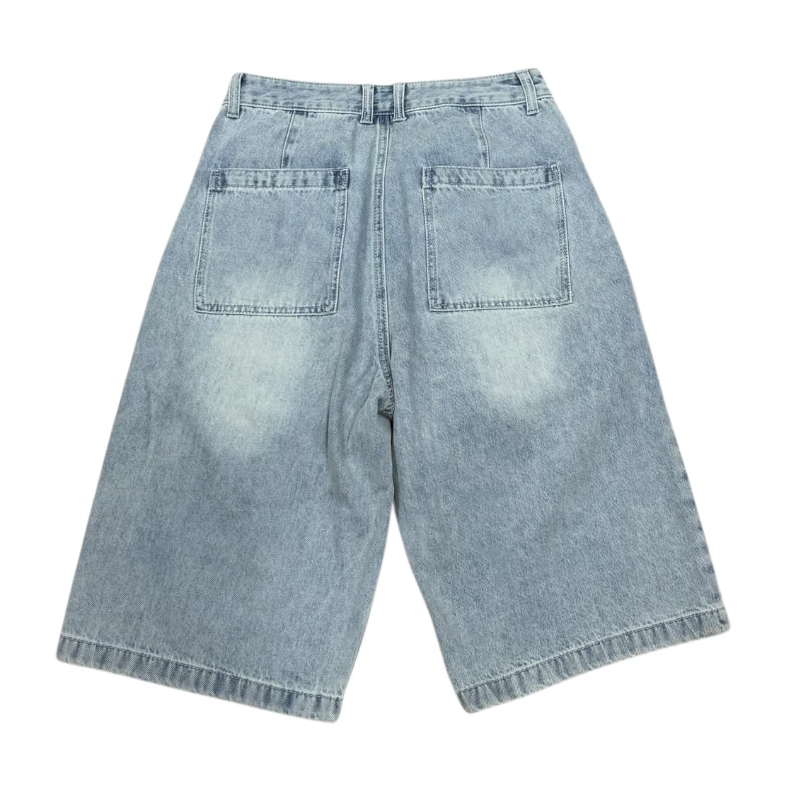 인사일런스 프론트 카고 와이드 버뮤다 팬츠 바지 라이트 블루 S 상품이미지3