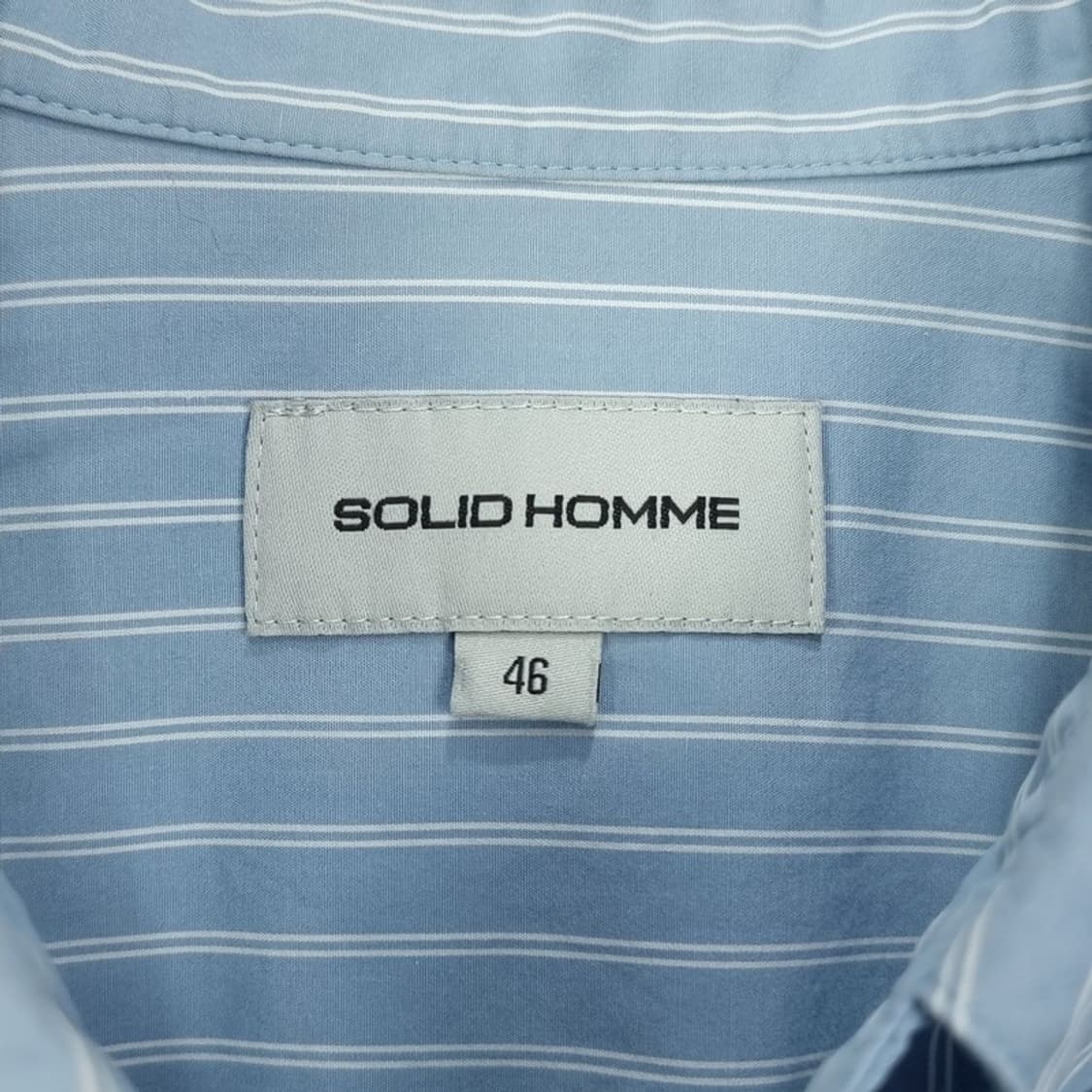 [솔리드 옴므] 스트라이프 셔츠 스카이 P01482 상품이미지6