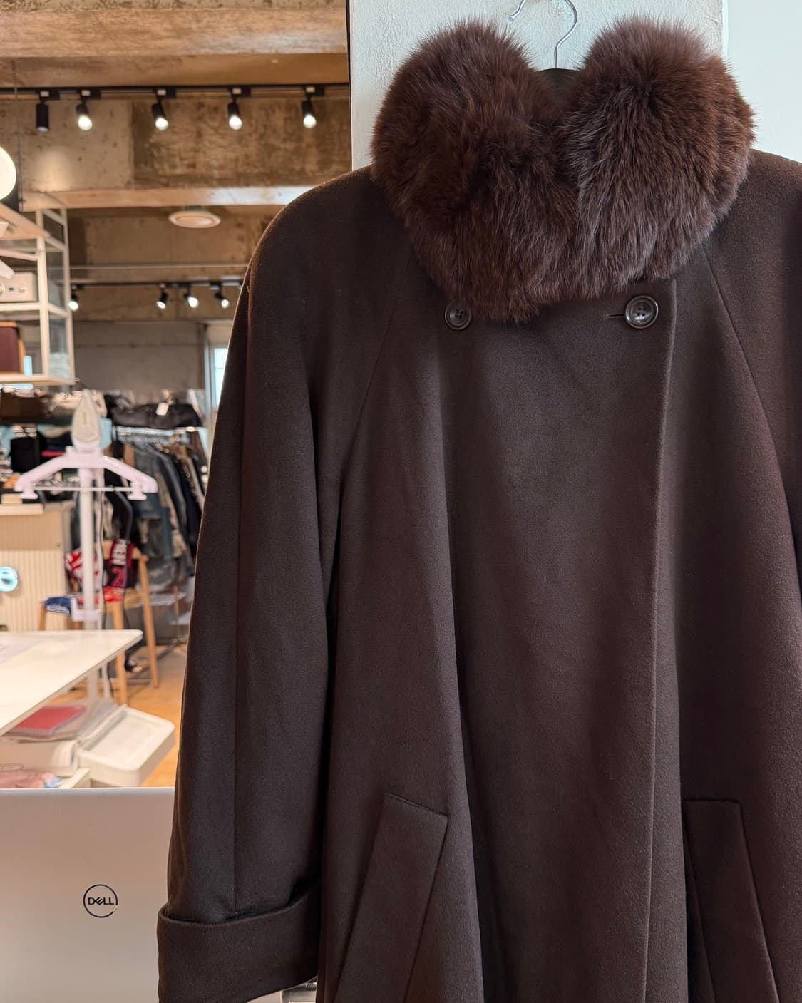 에스카다 브라운 캐시미어혼방 넥카라퍼 코트 상품이미지4