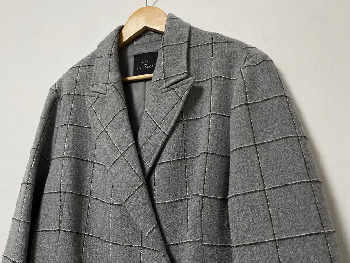 (66-77) COIINCOS 코인코즈 더블버튼 롱코트