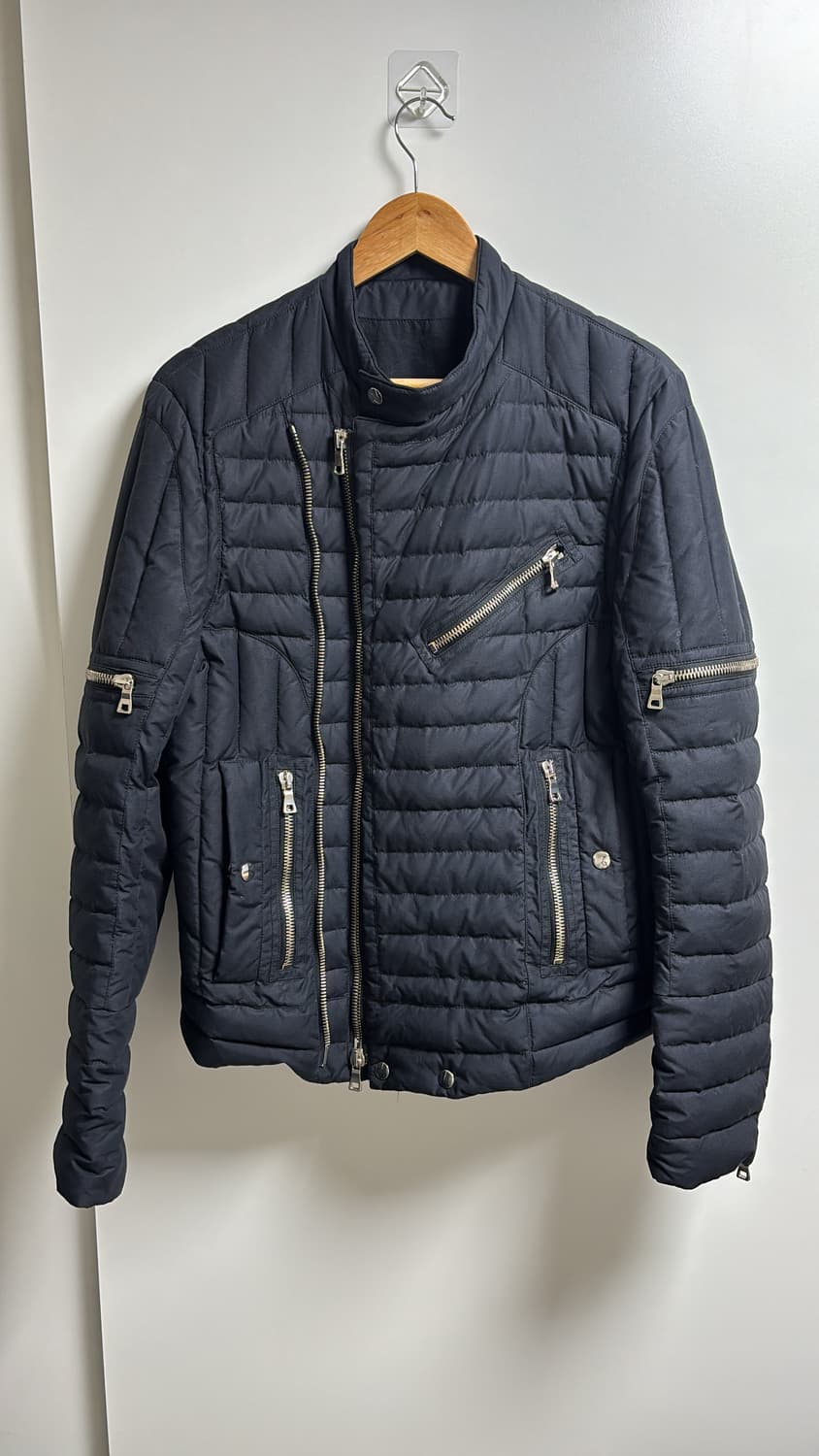 발망 바이커 투웨이 짚업 바이커 패딩 봄버 자켓 xl사이즈 상품이미지1