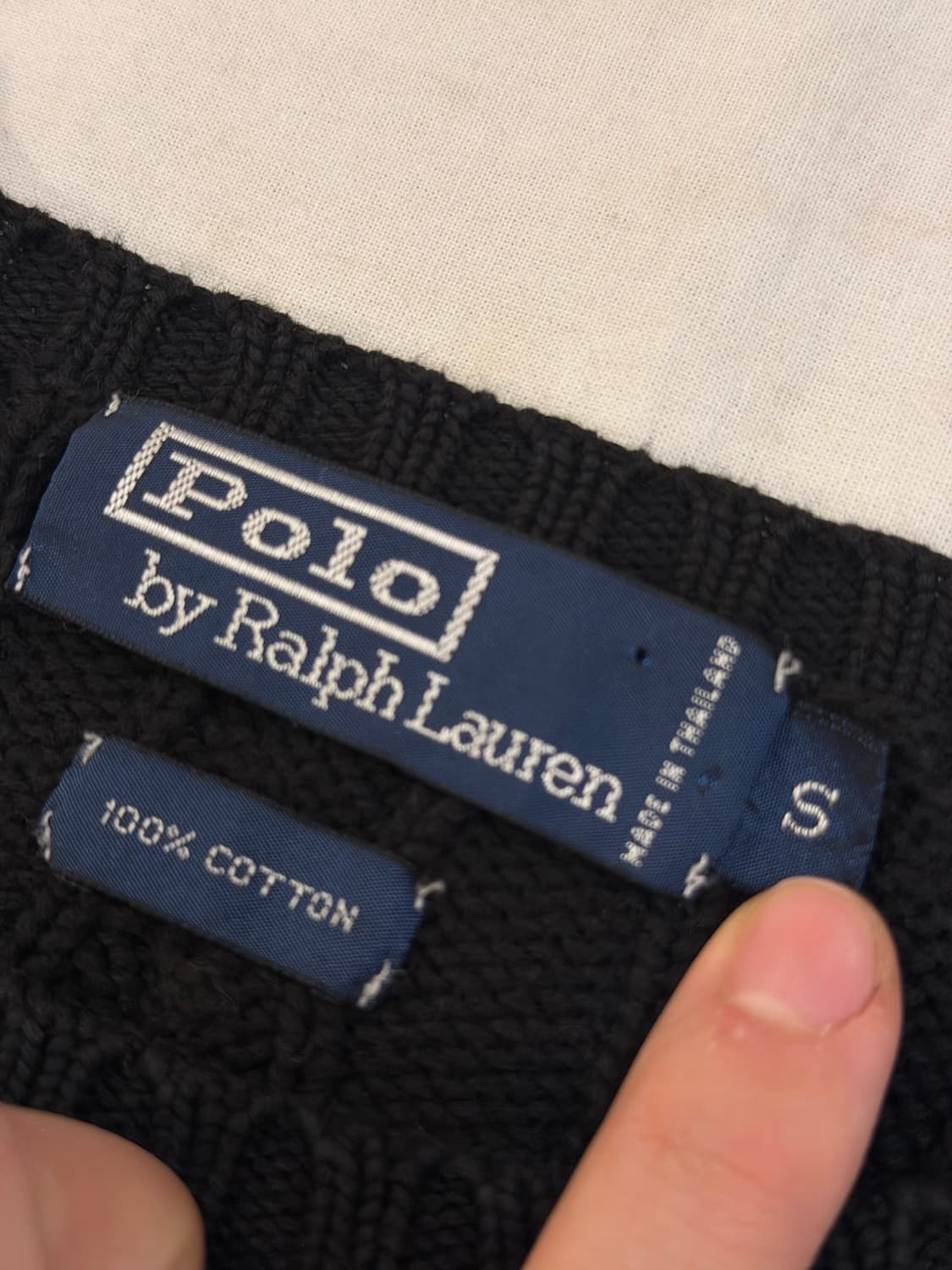 폴로 랄프로렌 꽈배기 케이블 니트 블랙 상품이미지3