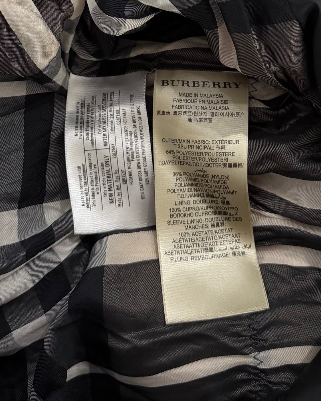 버버리 블랙 셔링 브릿 벨티드 패딩 자켓 상품이미지8