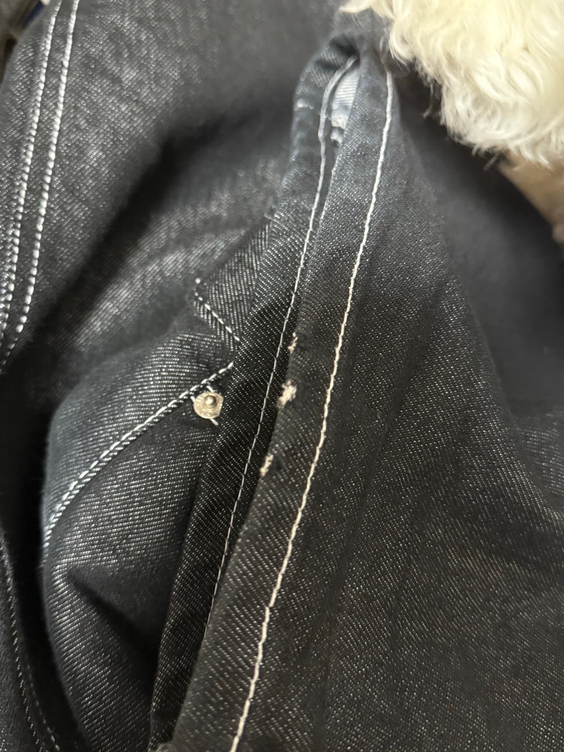 Embroied Nonfade Denim Pants Black 상품이미지5