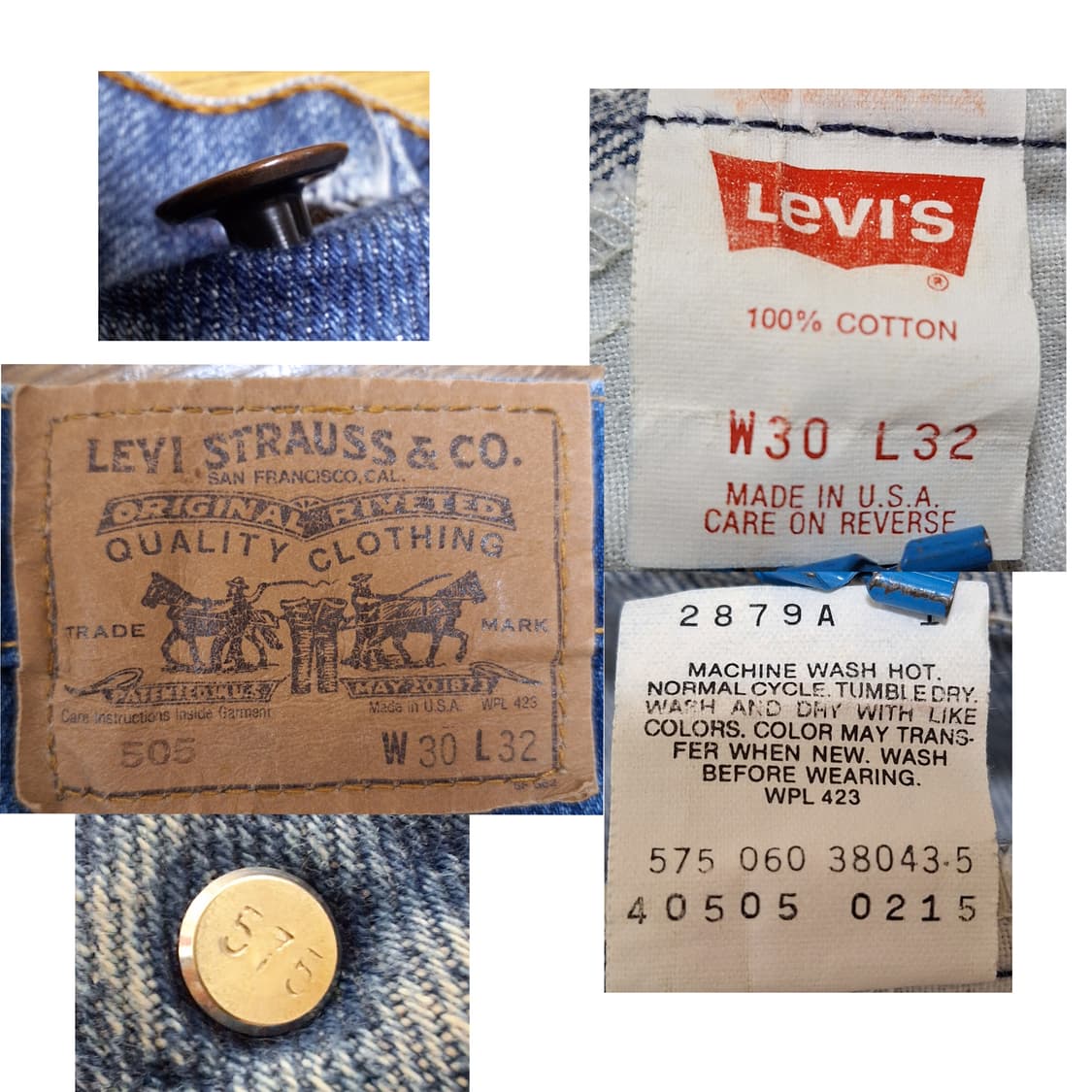 90s 미제 빈티지리바이스 505 오렌지탭 30X32 상품이미지6