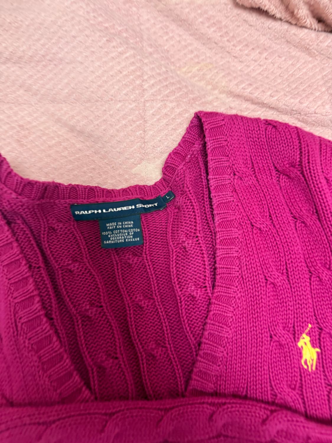 폴로랄프로렌 핫핑크 니트 상품이미지2
