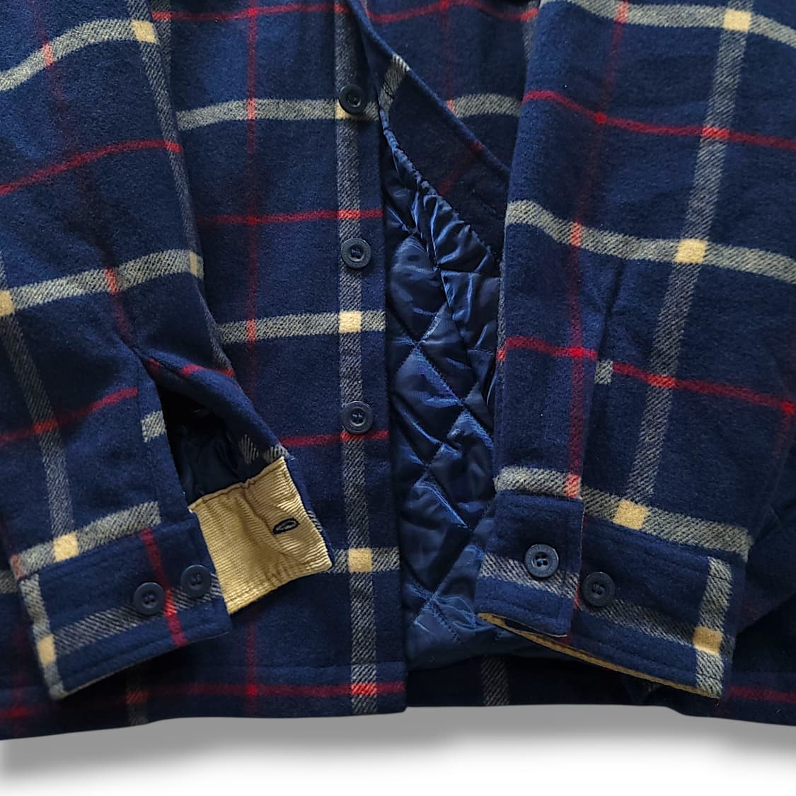 [105/XL] 리바이스 네이비 체크 모직 플란넬 셔츠 자켓 상품이미지7