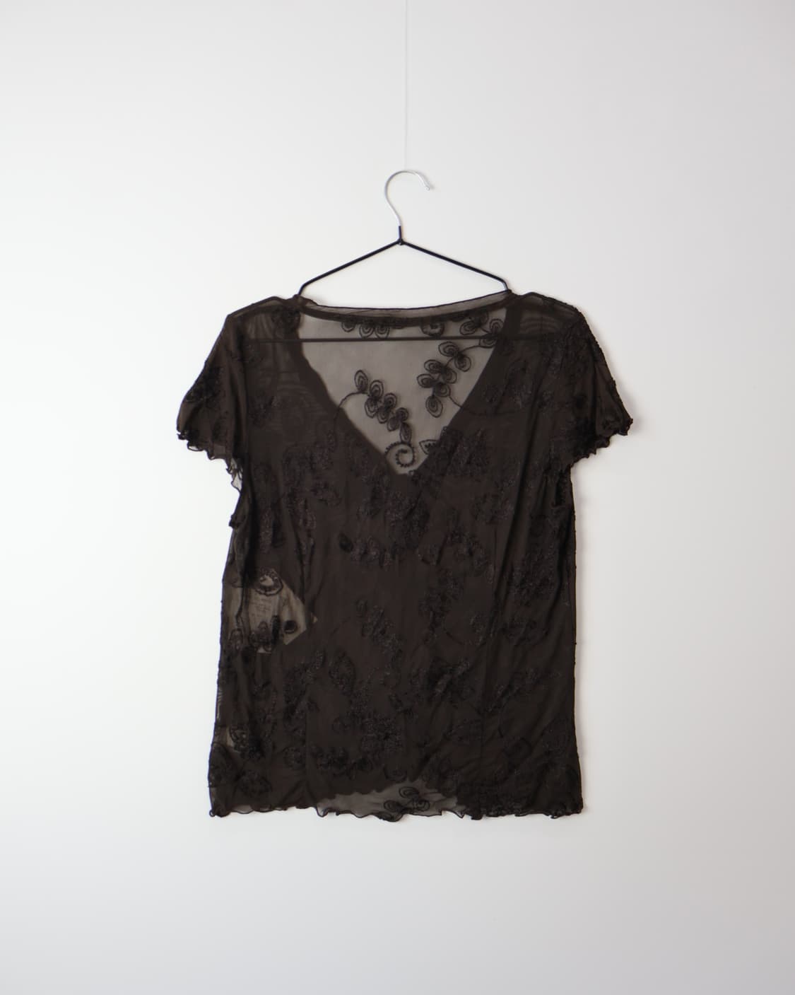 Jpn Brown Sheer Lace Floral Cardigan Top 상품이미지6