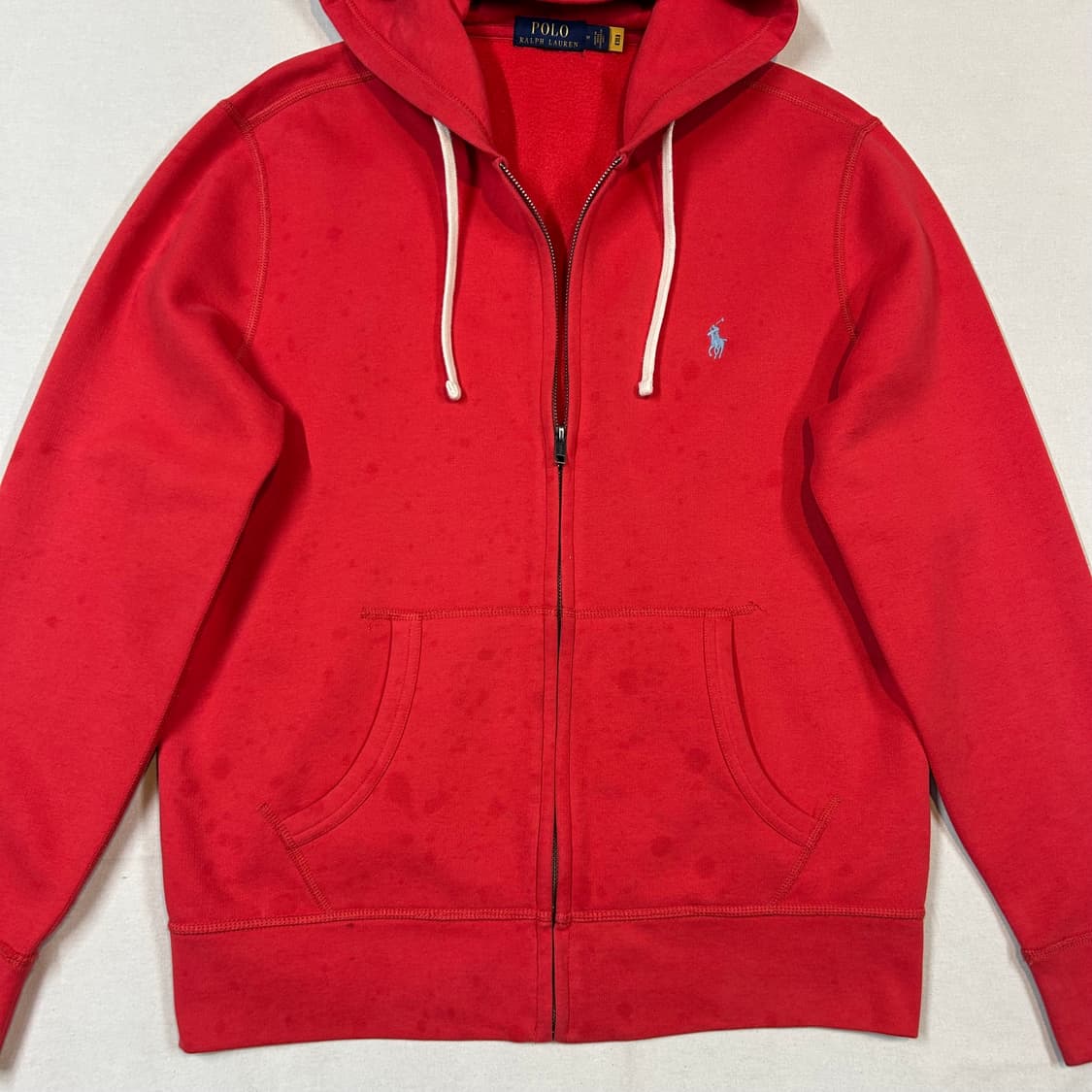 M) 폴로 랄프로렌 레드 후드집업 신형 큐알탭 상품이미지2