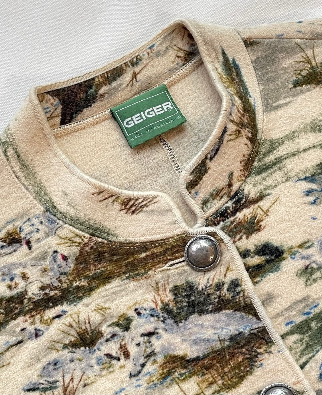 GEIGER 가이거 오스트리아 타페스트리 노카라 자켓 가디건 상품이미지2