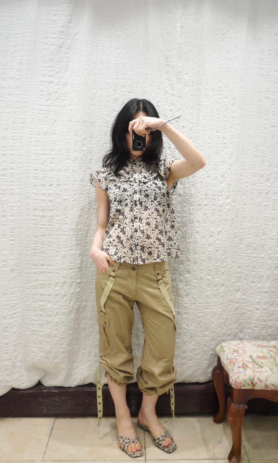 Flower frill blouse 상품이미지3