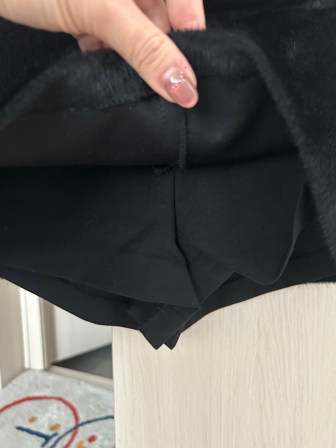다이애그널 CALFSKIN BUCKLE SKIRT (black) 상품이미지6