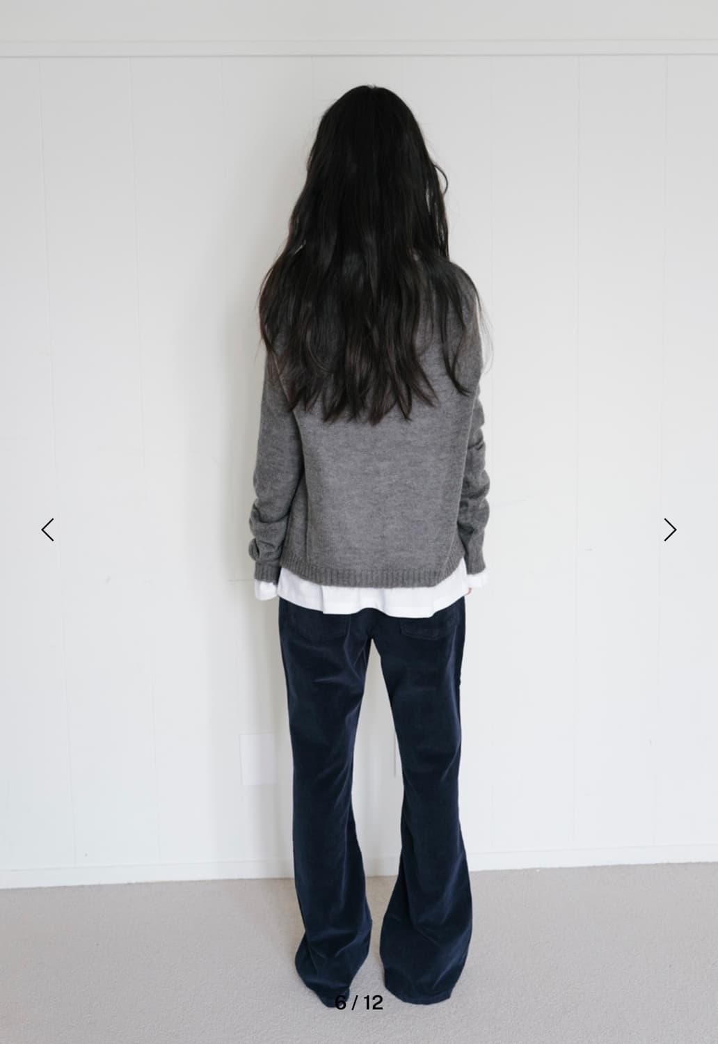 리포스 KID MOHAIR U-NECK KNIT (D GREY) 상품이미지4