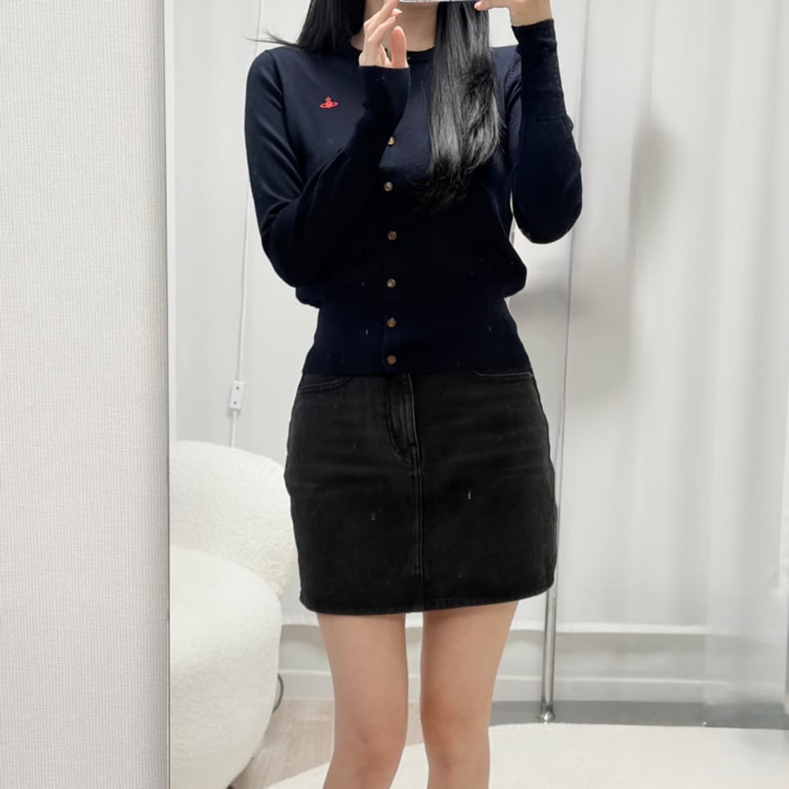 비비안웨스트우드 울 네이비 가디건 상품이미지6