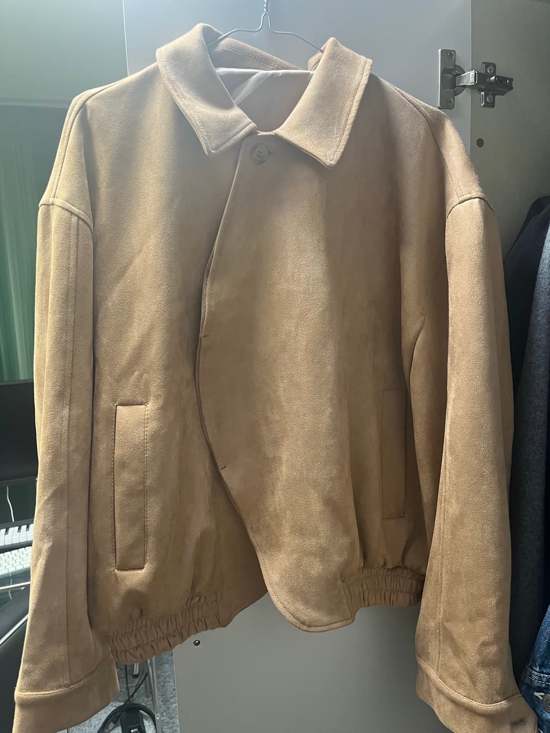 베이지 스웨이드 자켓 상품이미지1