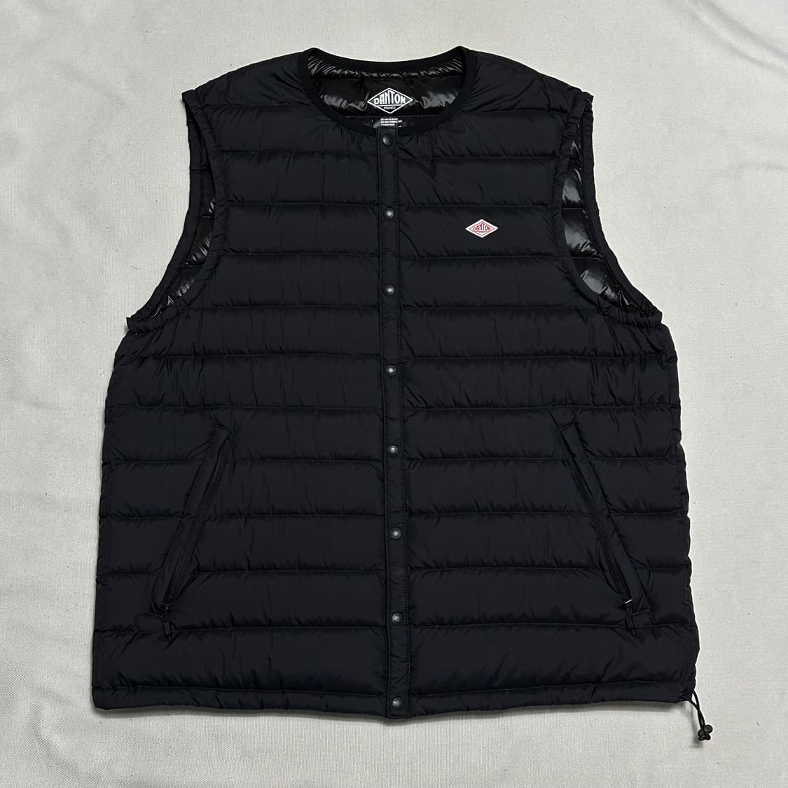 XL 단톤 블랙 경량 패딩 조끼 상품이미지2