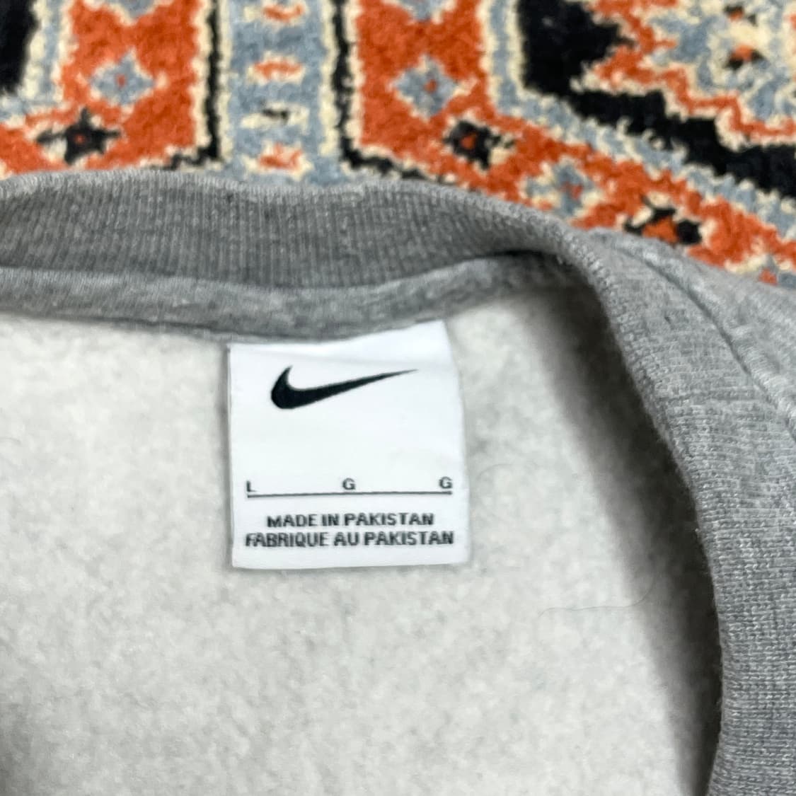 나이키 스우시 그레이 기모 맨투맨 남성L 상품이미지3