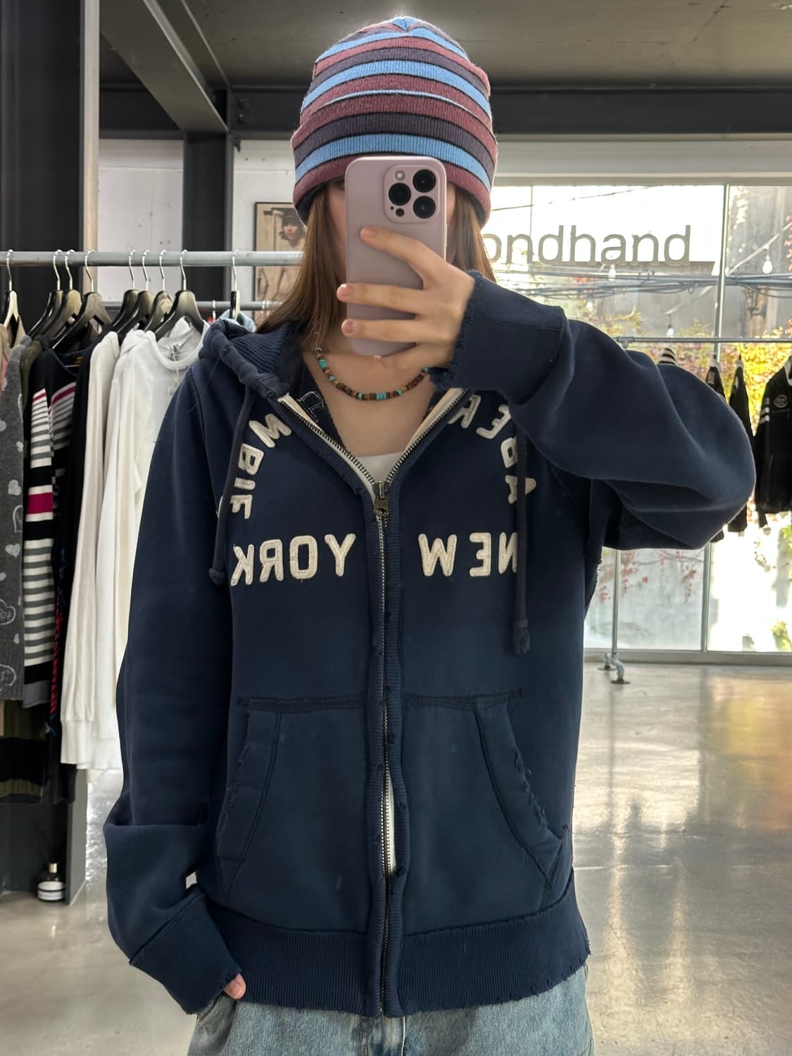 아베크롬비 머슬핏 데미지 후드집업  상품이미지4