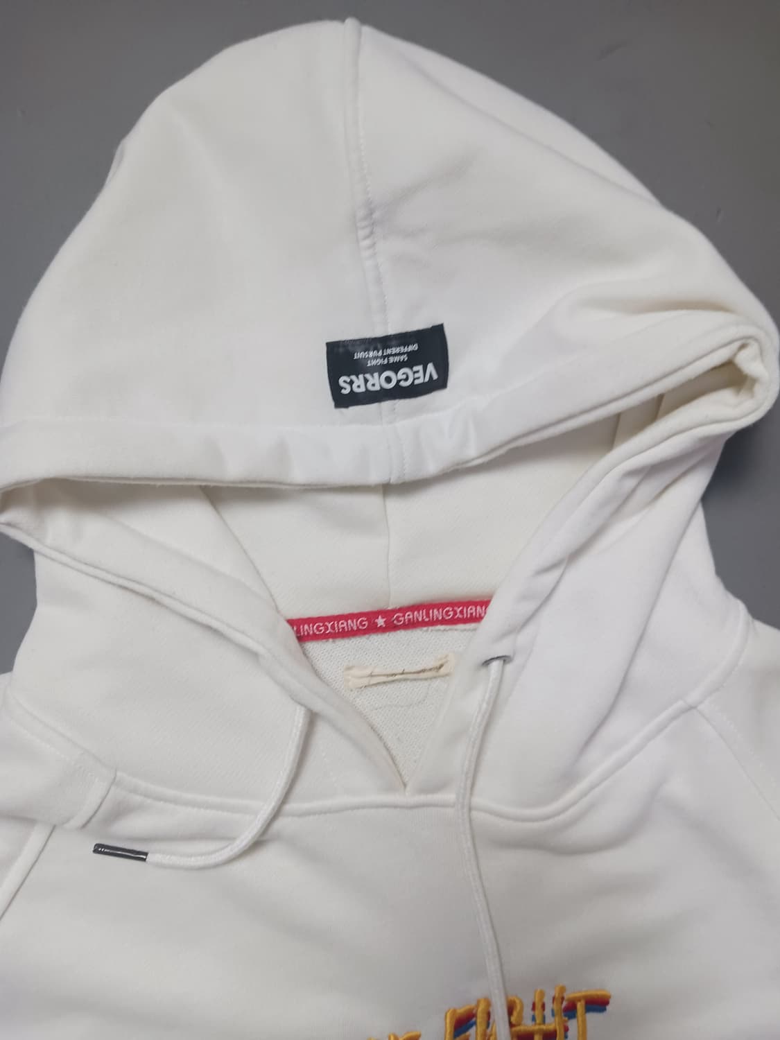 [프리] VEGORRS LAB 물고기 그래픽 자수 후드티셔츠 상품이미지2