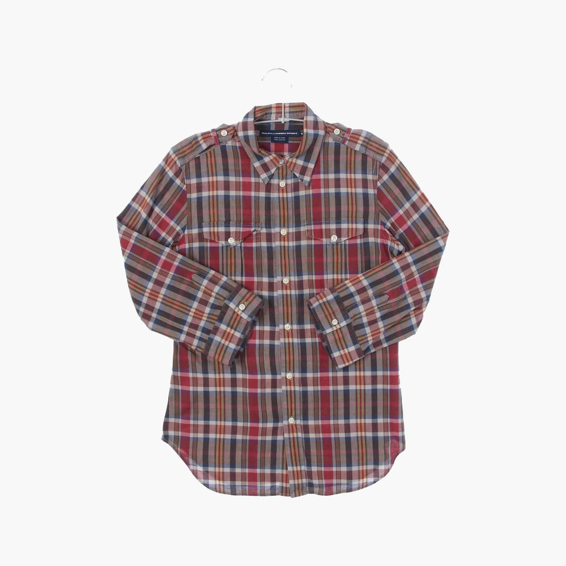 빈티지 랄프로렌 스포츠 체크 8부 셔츠 상품이미지1