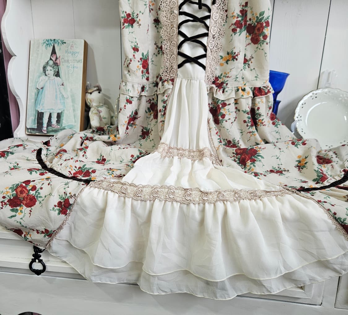 엑시즈팜(Axes Femme) 로즈 코르셋 레이스 원피스 상품이미지6