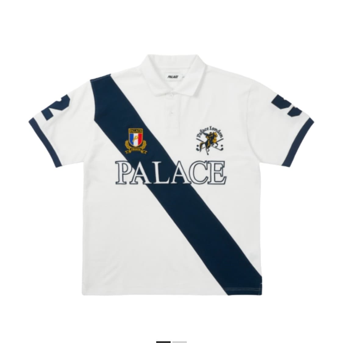 PALACE 팔라스 지저 폴로 화이트 네이비  상품이미지1
