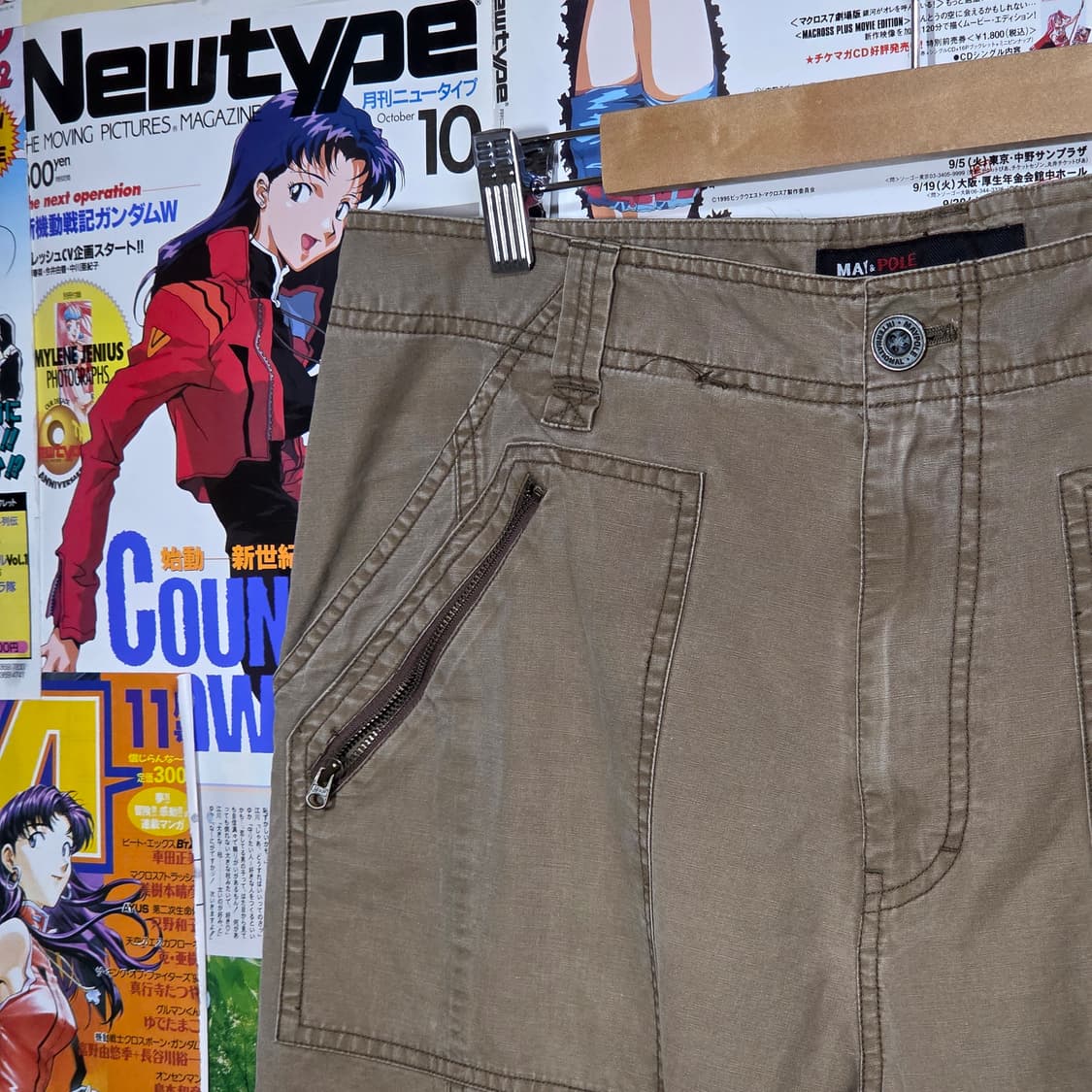 빈티지 브라운 신치백 멀티포켓 카고 팬츠 상품이미지4