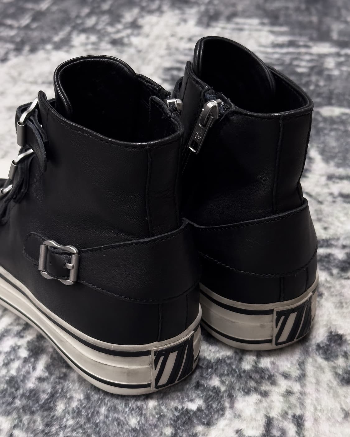 {Ash} Multi-Buckle Zip Leather Sneakers  상품이미지8